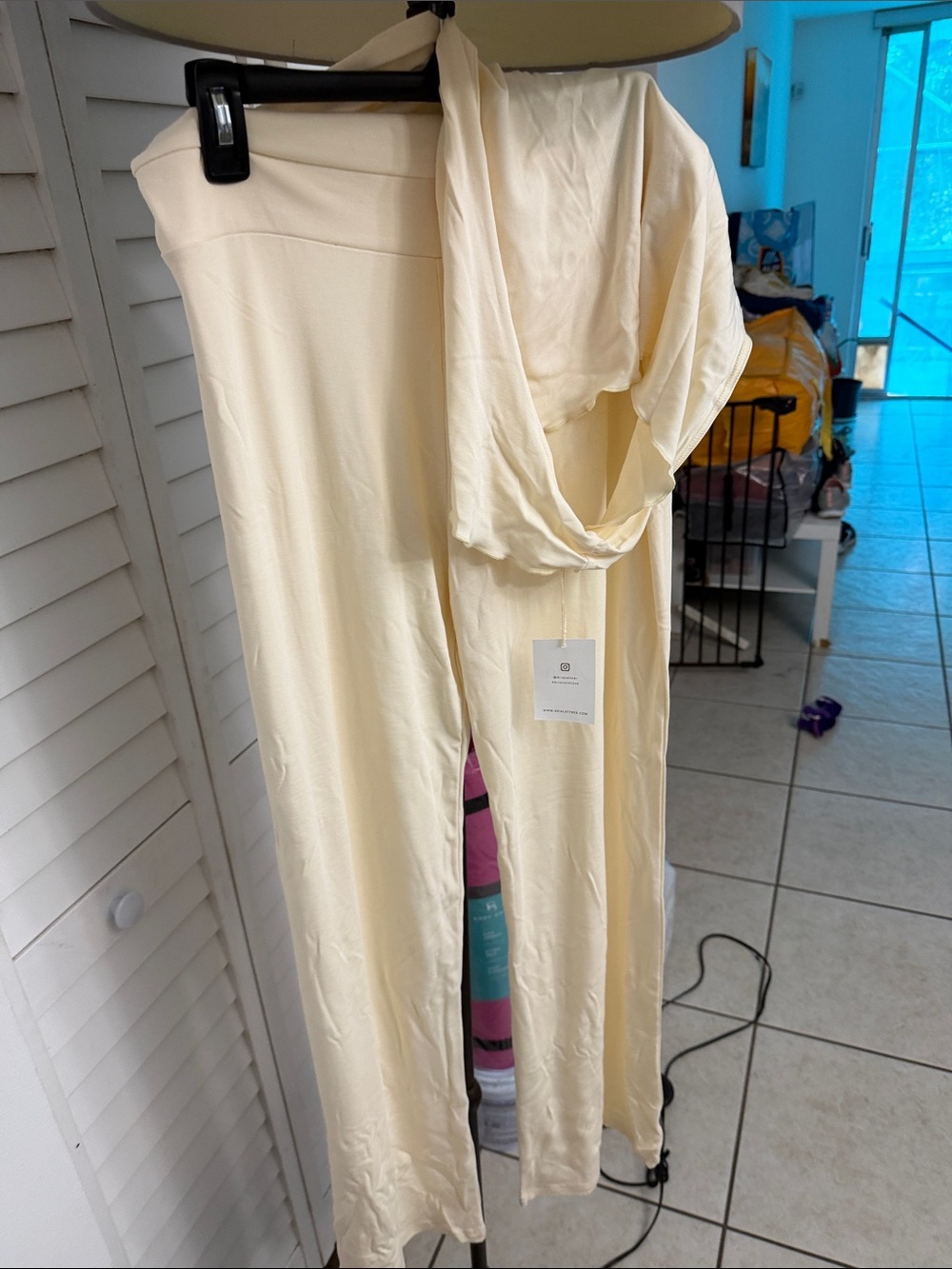 Cream jumpsuit lightweight